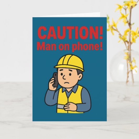 Birthday card for the man never off his phone カード (黄色い花)