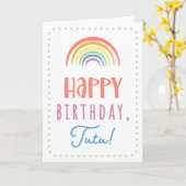 Birthday Card for Tutu カード (黄色い花)
