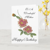 Birthday Card for your mum watercolour Pencil  カード (黄色い花)