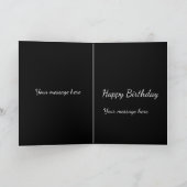 Birthday card in black and pink カード (内部)
