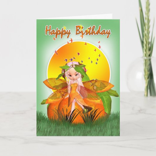 Birthday Card - Moonies Citrus Fairy カード (正面)
