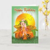 Birthday Card - Moonies Citrus Fairy カード (黄色い花)