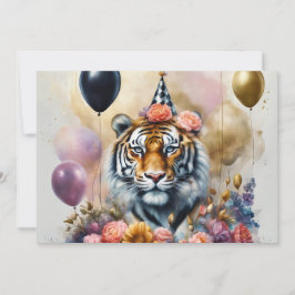 Birthday Card Party Tiger Personalize シーズンカード
