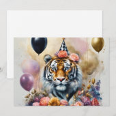 Birthday Card Party Tiger Personalize シーズンカード (正面/裏面)