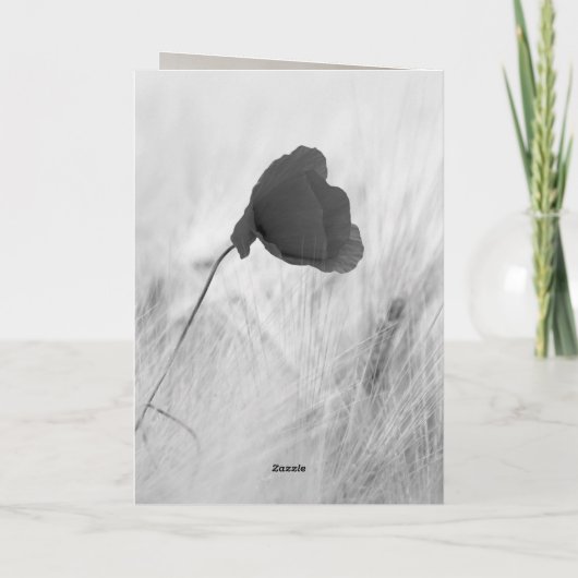 Birthday Card Photo Custom black and white カード (裏面)