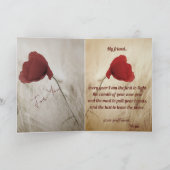 Birthday Card Photo Custom black and white カード (内部)