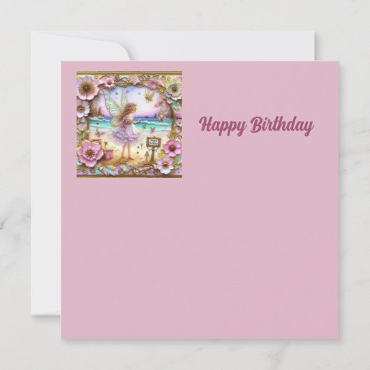 BIRTHDAY CARD ~ Pink Fairy ~  (裏面)
