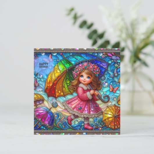 BIRTHDAY CARD ~ Retro Girl With An Umbrella ~ (スタンド正面)