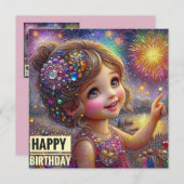 BIRTHDAY CARD ~ Sweet Girl ~ Harbour Fireworks ~ (正面/裏面)