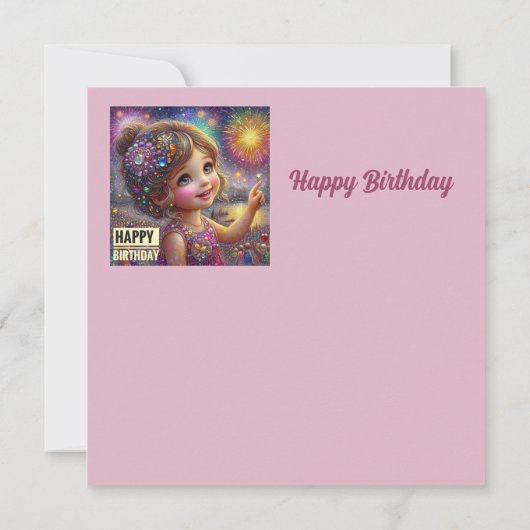 BIRTHDAY CARD ~ Sweet Girl ~ Harbour Fireworks ~ (裏面)