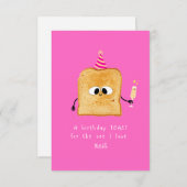 Birthday card Toast, simple, funny and cute design (正面/裏面)