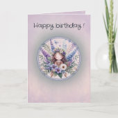 Birthday card, Wrapped in Flowers, Wrapped in Joy カード (正面)
