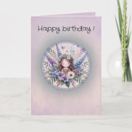Birthday card, Wrapped in Flowers, Wrapped in Joy カード