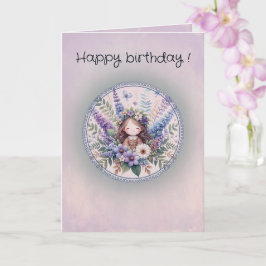 Birthday card, Wrapped in Flowers, Wrapped in Joy カード