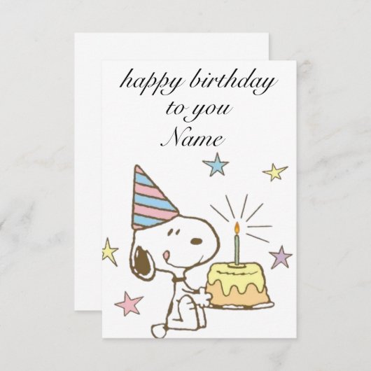 birthday cards 出欠カード (正面/裏面)