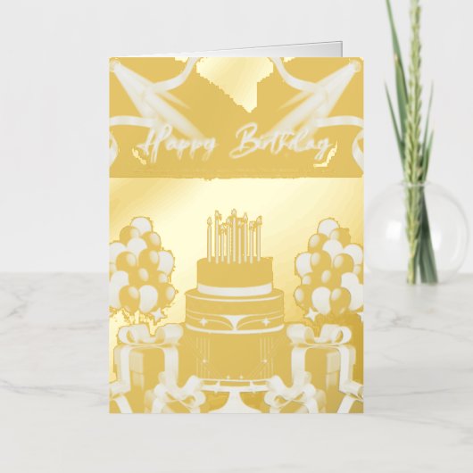 birthday cards 箔グリーティングカード (正面)