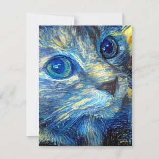 Birthday Cat Flat Card
