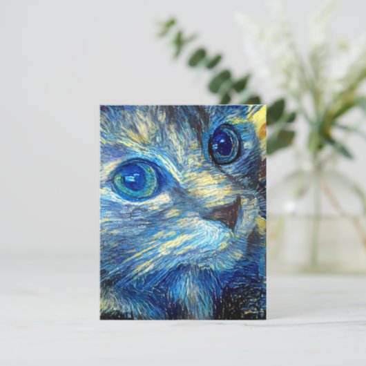 Birthday Cat Flat Card (スタンド正面)