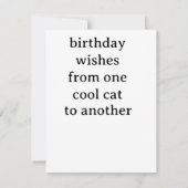 Birthday Cat Flat Card (裏面)