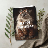 Birthday Cat Pilot Aviator Cool Funny Aviation カード