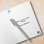 Birthday Cat Pilot Aviator Cool Funny Aviation カード