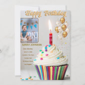 Birthday Celebration Cushion 招待状 (正面)
