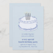 Birthday Celebration – Editable Party Invitation T 招待状 (正面/裏面)