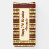 Birthday Celebration Rustic Any Age Birthday 横断幕 (縦)