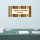 Birthday Celebration Rustic Any Age Birthday 横断幕 (トレードショー)