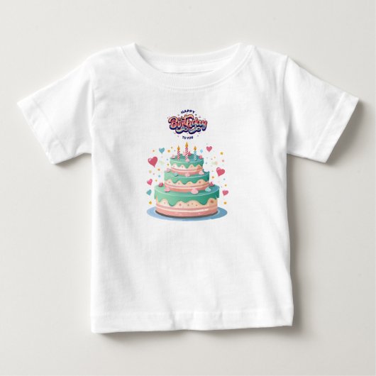 Birthday Celebration Time Let’s Party ベビーTシャツ (正面)