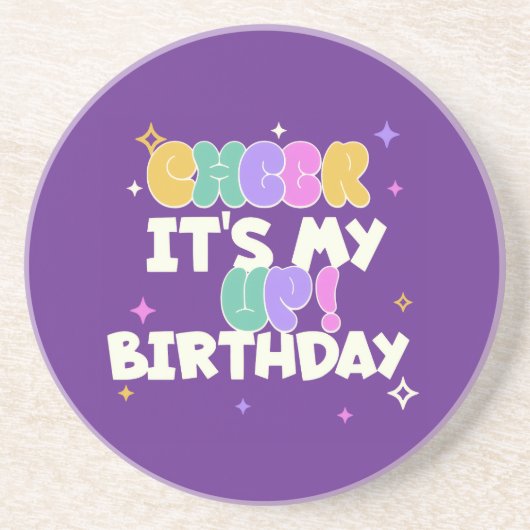 BIRTHDAY CHEER UP SANDSTONE COASTERS  コースター (正面)