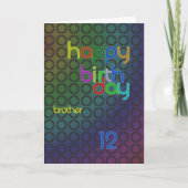 Birthday circles for brother aged 12 カード (正面)