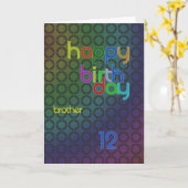 Birthday circles for brother aged 12 カード (黄色い花)
