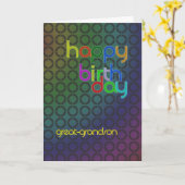 Birthday circles for Great-Grandson カード (黄色い花)