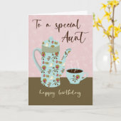 Birthday Coffee to a Special Aunt カード (黄色い花)