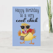 Birthday Cool Chick カード (正面)