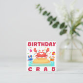 Birthday Crab Party Tee Crabs Lover Birthday Crab エンクロージャーカード (スタンド正面)