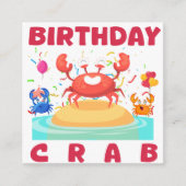 Birthday Crab Party Tee Crabs Lover Birthday Crab エンクロージャーカード (正面)