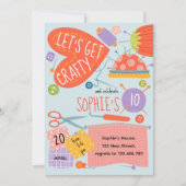 Birthday craft and art Invitation 招待状 (正面)