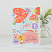 Birthday craft and art Invitation 招待状 (スタンド正面)