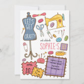 Birthday craft and art Invitation 招待状 (正面)