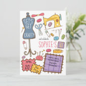 Birthday craft and art Invitation 招待状 (スタンド正面)