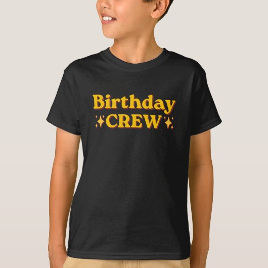 Birthday Crew Retro Tシャツ (正面)
