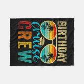 Birthday Cruise Crew Cruise Birthday Cruising Trip フリースブランケット (正面(横))