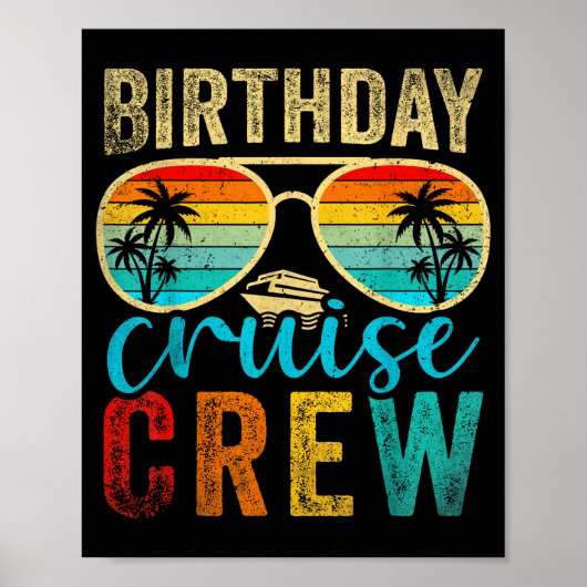 Birthday Cruise Crew Cruise Birthday Cruising Trip ポスター (正面)