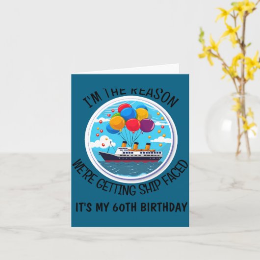 Birthday Cruise Funny Group D  カード (黄色い花)