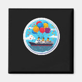 Birthday Cruise Funny Group D  マグネット (正面)