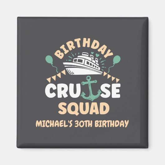 Birthday Cruise Squad  マグネット (正面)