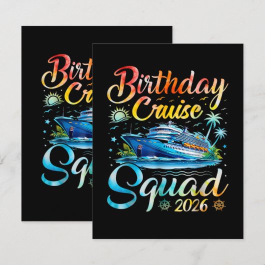 Birthday Cruise Squad 2026 案内状 (正面/裏面)