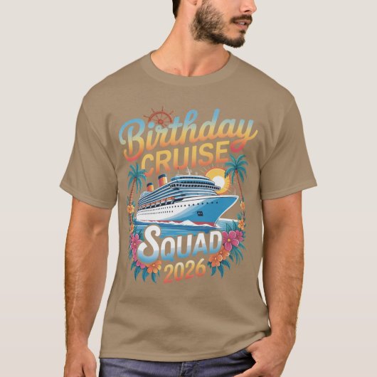 Birthday Cruise Squad 2026 Family Cruise Vacation  Tシャツ (正面)